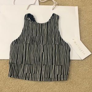 Athleta A-C conscious crop printed bikini top XXS